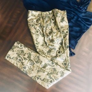 Le Chateau black and gold tapered leg formal pants